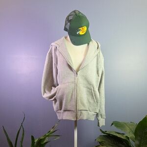 Light Gray Zip-Up Hoodie